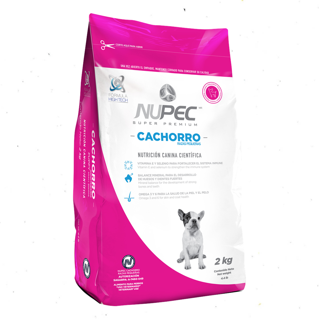 Nupec Croquetas para Cachorros de Razas Pequeñas – 2 kg, Alta Digestibilidad y Desarrollo Óptimo