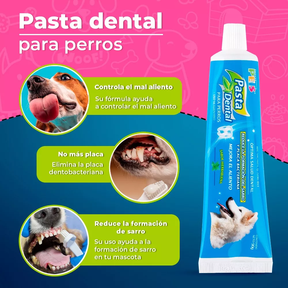 Pasta Dental para Perros Fancy Pets – 90 g, Sabor Hierbabuena