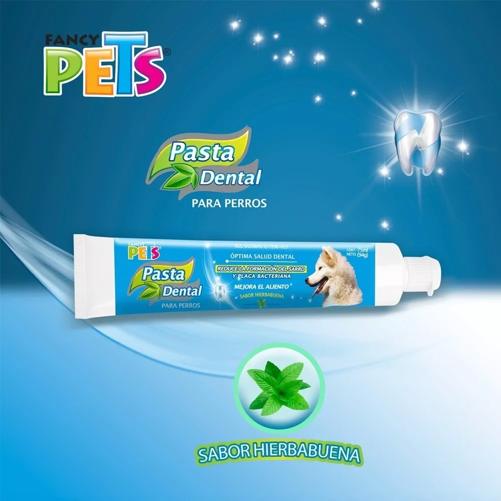Pasta Dental para Perros Fancy Pets – 90 g, Sabor Hierbabuena