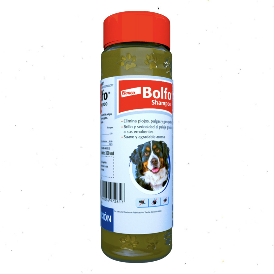 Bayer Bolfo Shampoo Antipulgas y Garrapatas para Perros y Gatos (350 ml)
