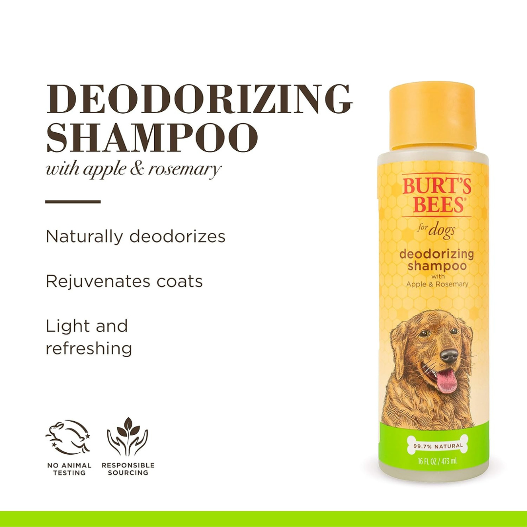 Shampoo Desodorizante Burt’s Bees para Perro con Manzana y Romero (473ml)