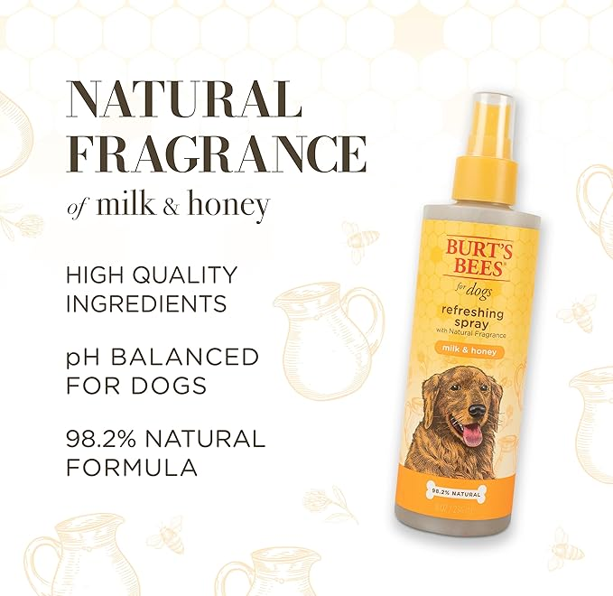 Spray Refrescante Burt’s Bees para Perro Milk & Honey (236ml)