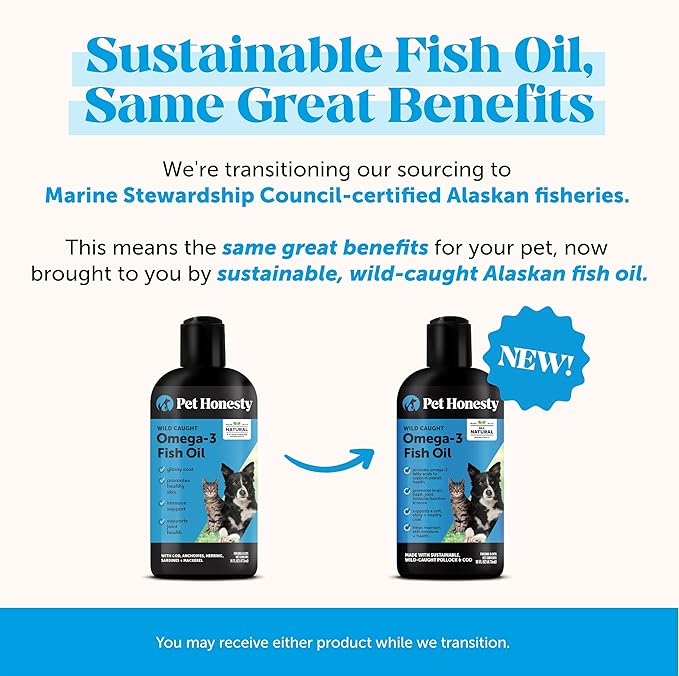 Pet Honesty Aceite de Pescado Omega 3 para Perros y Gatos (473ml)
