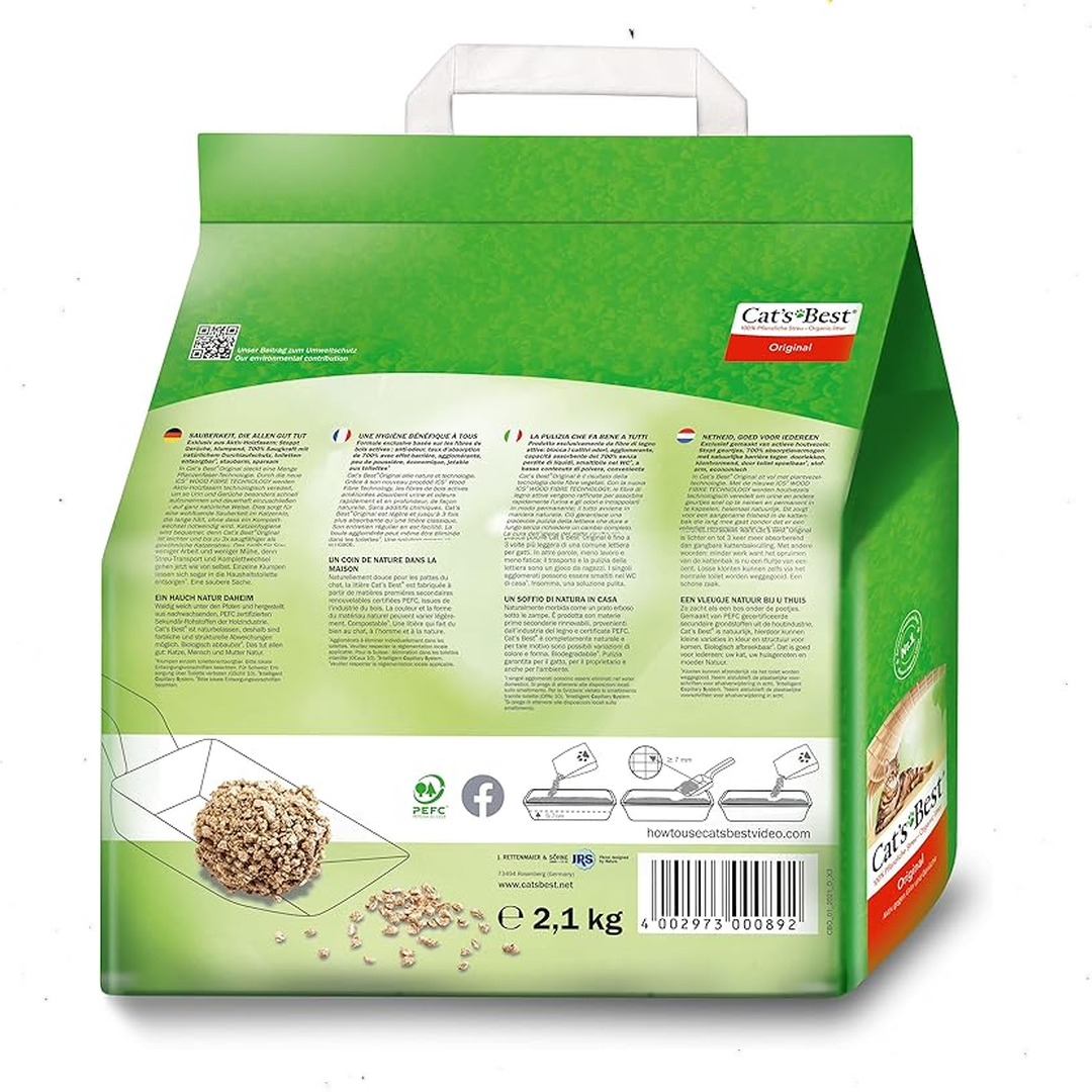 Cat’s Best Pellets Biodegradable – Arena Súper Premium para Gato, Ecológica y Libre de Polvo