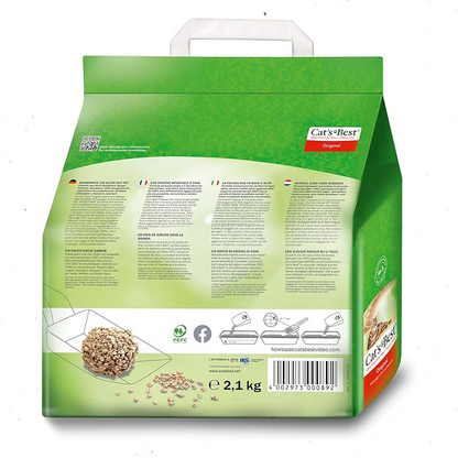 Cat’s Best Pellets Biodegradable – Arena Súper Premium para Gato, Ecológica y Libre de Polvo