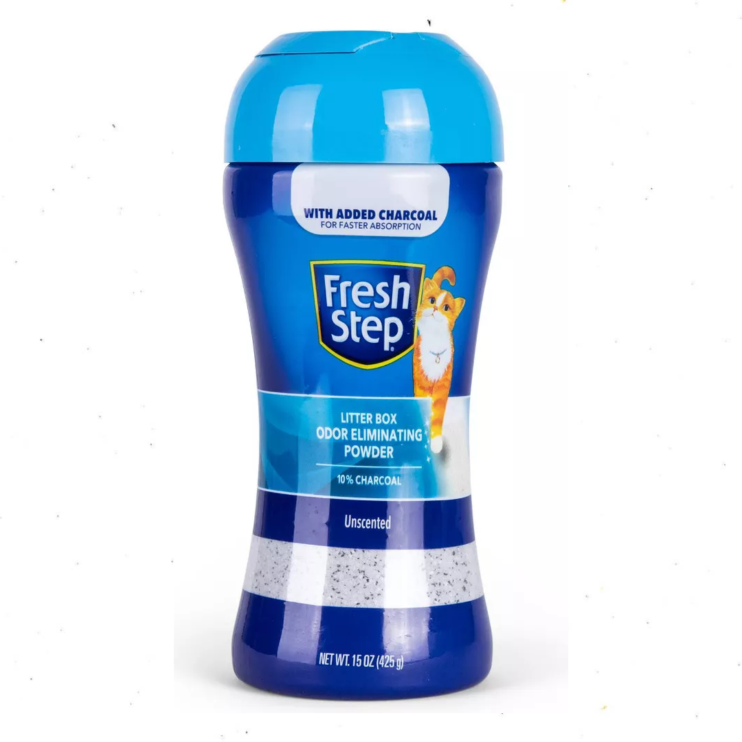 Polvo Desodorizante Fresh Step con Carbón Activado – 15 oz, Control de Olores para Arenero