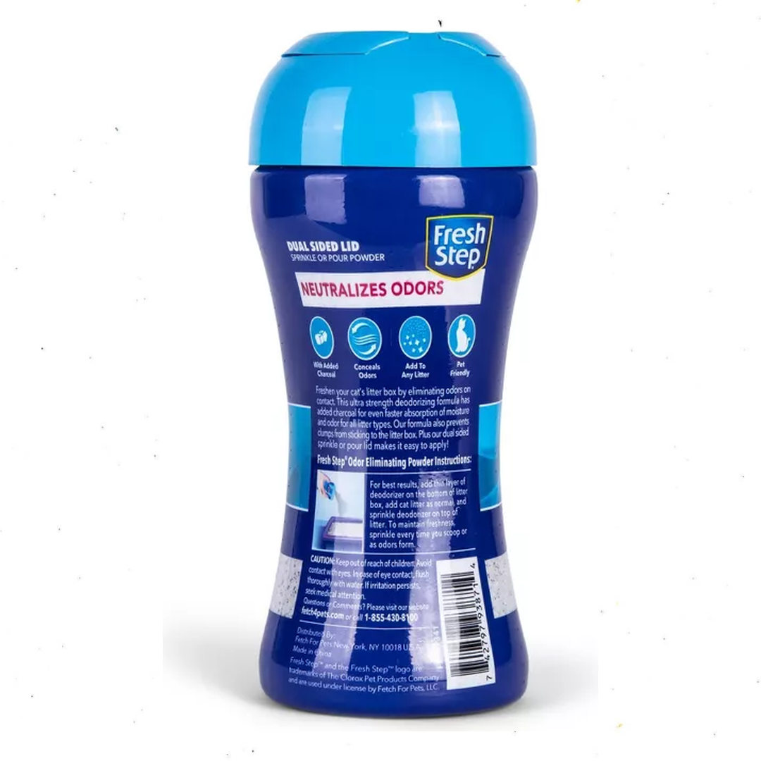 Polvo Desodorizante Fresh Step con Carbón Activado – 15 oz, Control de Olores para Arenero