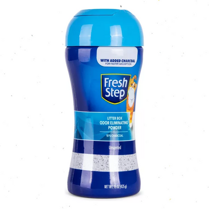 Polvo Desodorizante Fresh Step con Carbón Activado – 15 oz, Control de Olores para Arenero