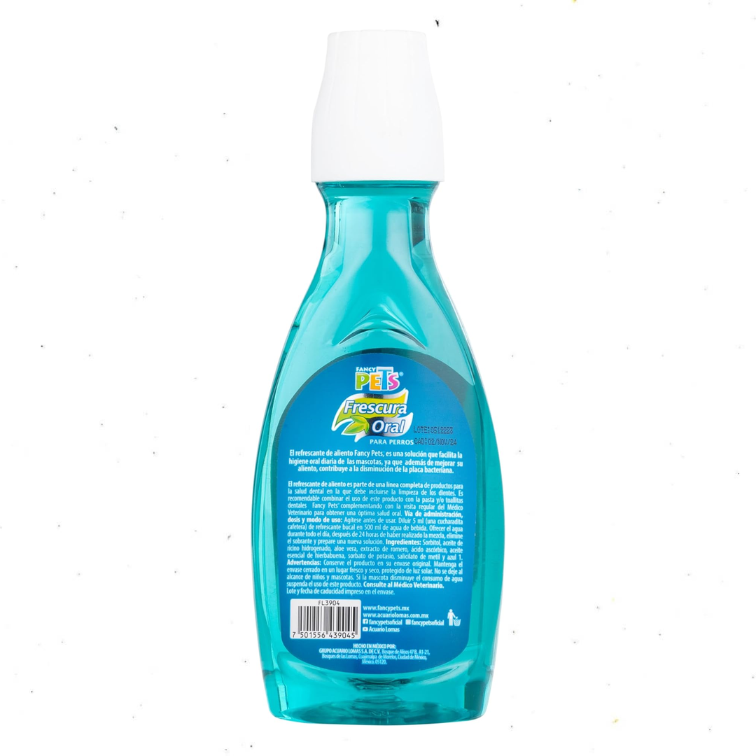 Enjuague Bucal Fancy Pets para Perros – 350 ml, Sabor Hierbabuena