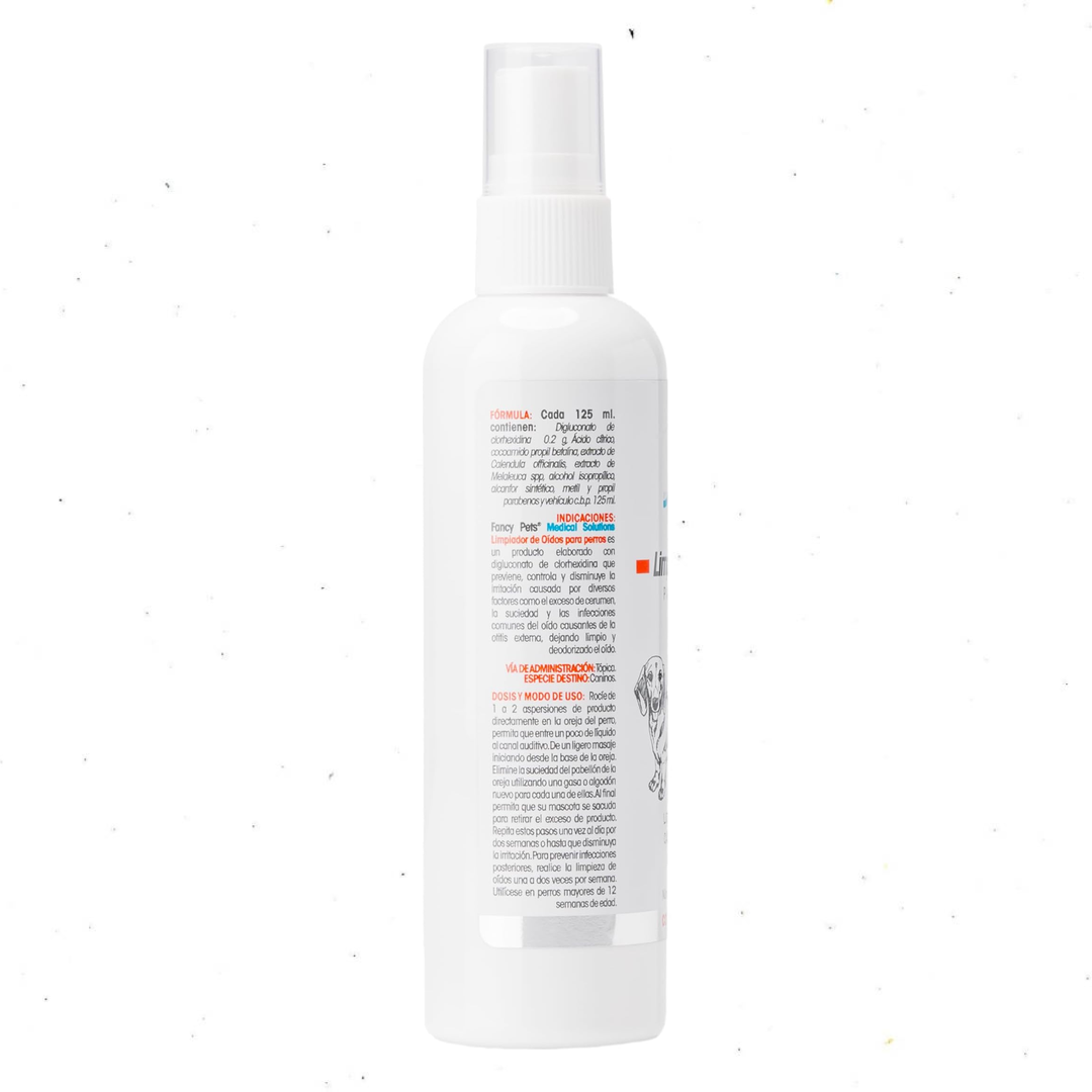 Limpiador de Oídos Fancy Pets para Perros – 125 ml, Con Extracto de Caléndula