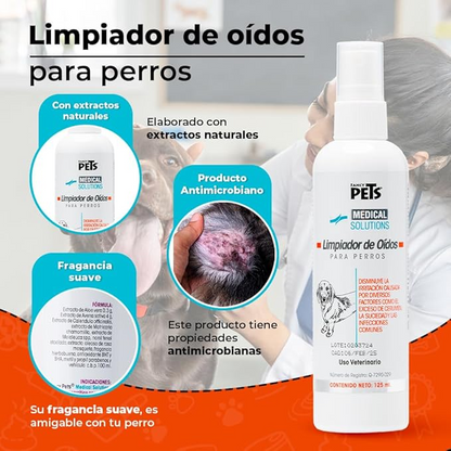 Limpiador de Oídos Fancy Pets para Perros – 125 ml, Con Extracto de Caléndula