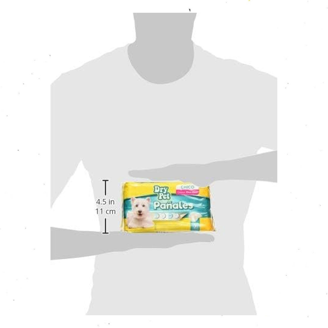 Fancy Pets Pañales Chicos para Perro – 12 Piezas, Ultra Absorbentes y Ajustables