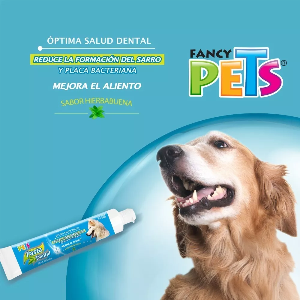 Pasta Dental para Perros Fancy Pets – 90 g, Sabor Hierbabuena