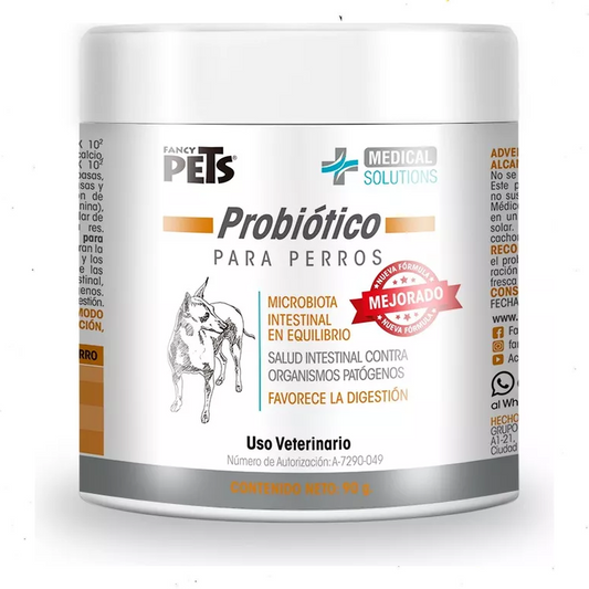 Fancy Pets Probiótico en Polvo para Perros (90g) | Salud Digestiva y Refuerzo Inmunológico