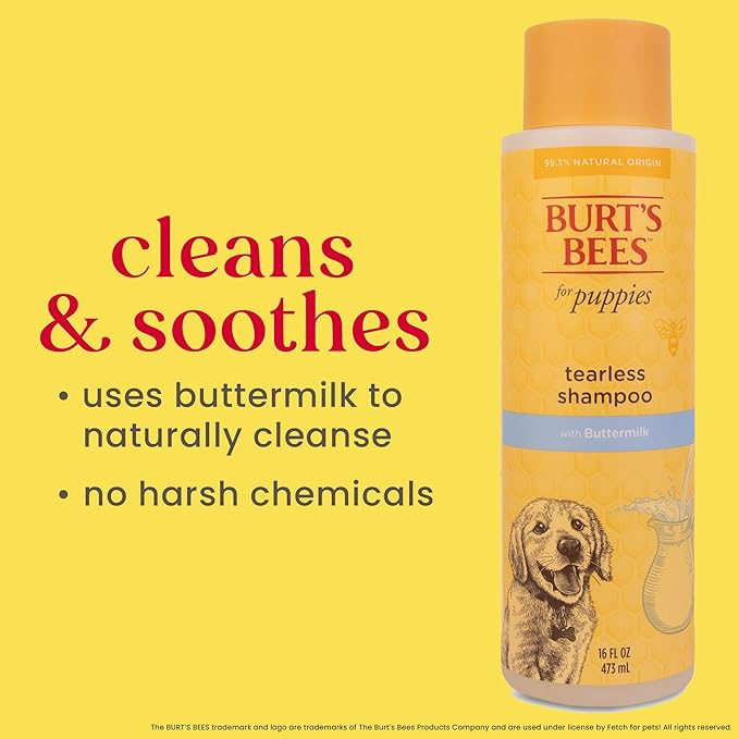 Shampoo Tearless Burt’s Bees para Perro Con Suero de Mantequilla (473ml)