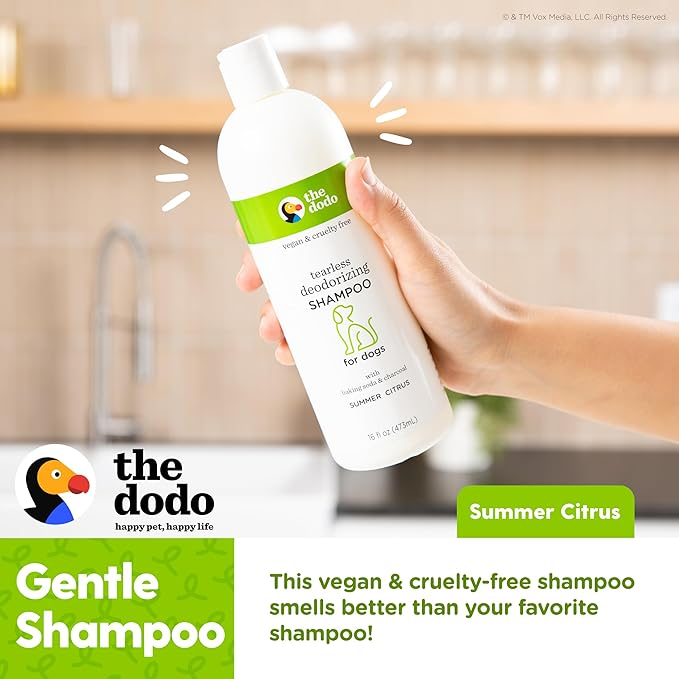 Shampoo Desodorizante Sin Lágrimas The Dodo Summer Citrus para Perros (473ml)