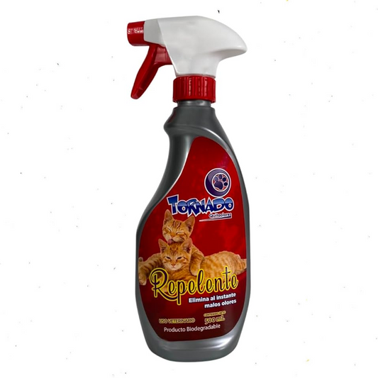 Repelente Tornado para Gatos – 500 ml, Uso en Interiores y Exteriores